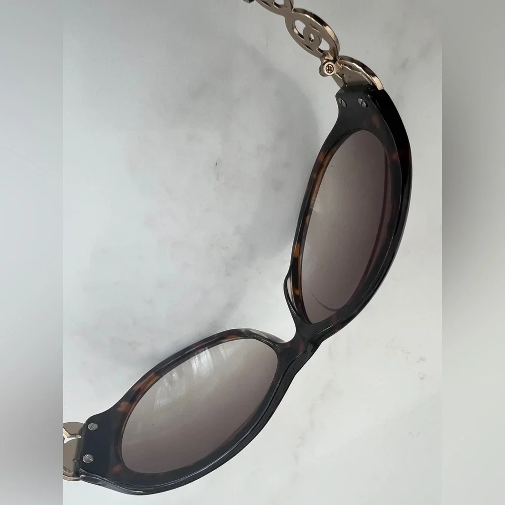 Chanel sunglasses triple CC CH5006 tortoise shell finish dark Havana vintage - Picture 12 of 16
